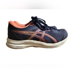 ASICS Women’s GEL-CONTEND 8 Running Shoe (blue/papaya). US 7.
